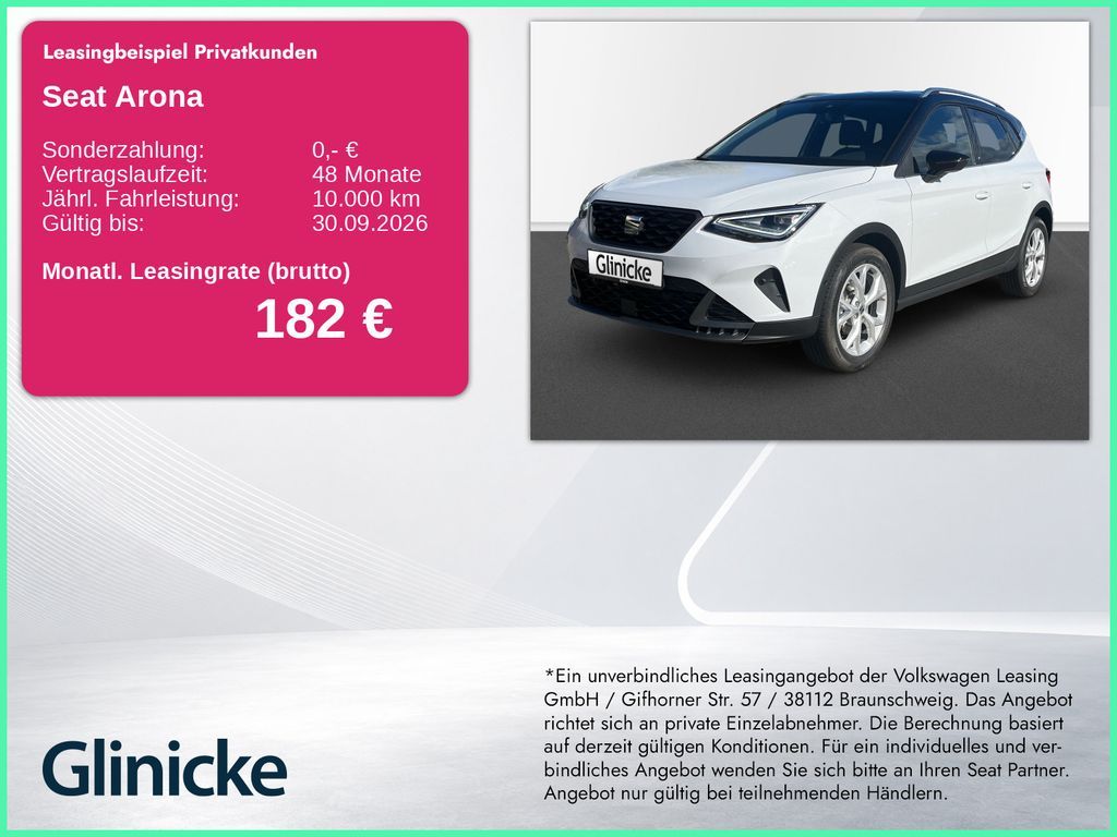 Seat Arona 1.0 TSI FR DSG Winterpaket EPH+Kamera Leasing
