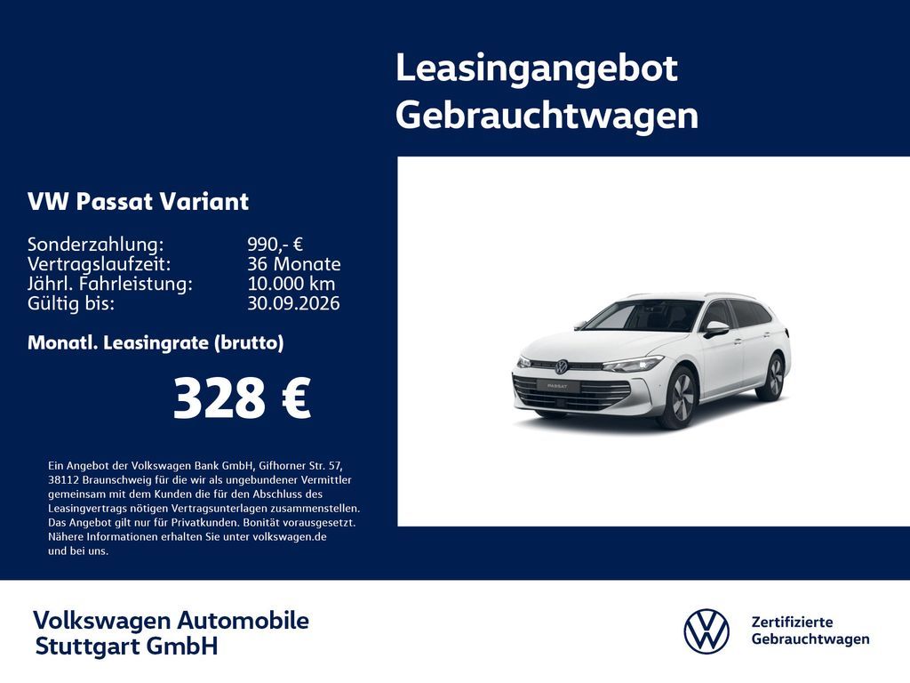 Volkswagen Passat Variant Business 1.5 TSI DSG Navi AHK Leasing