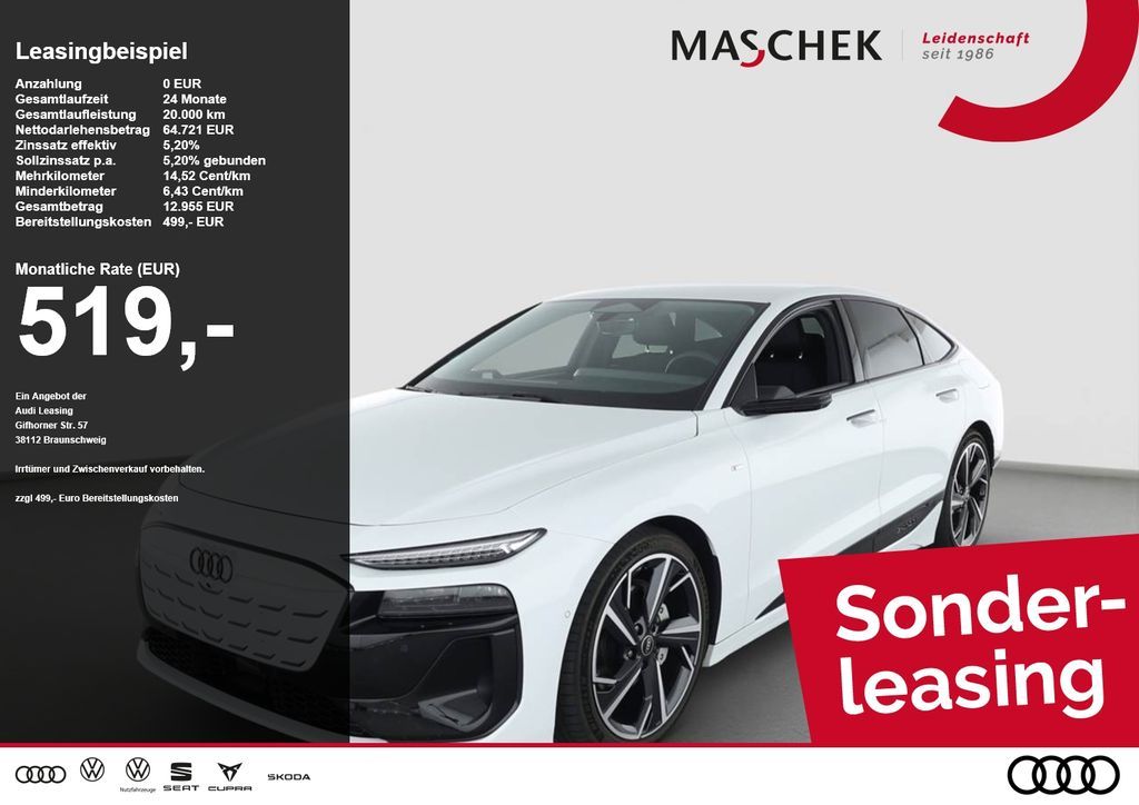 Audi A6 e-tron Sportback S line quat 315 kW 0.25% LM2 Leasing