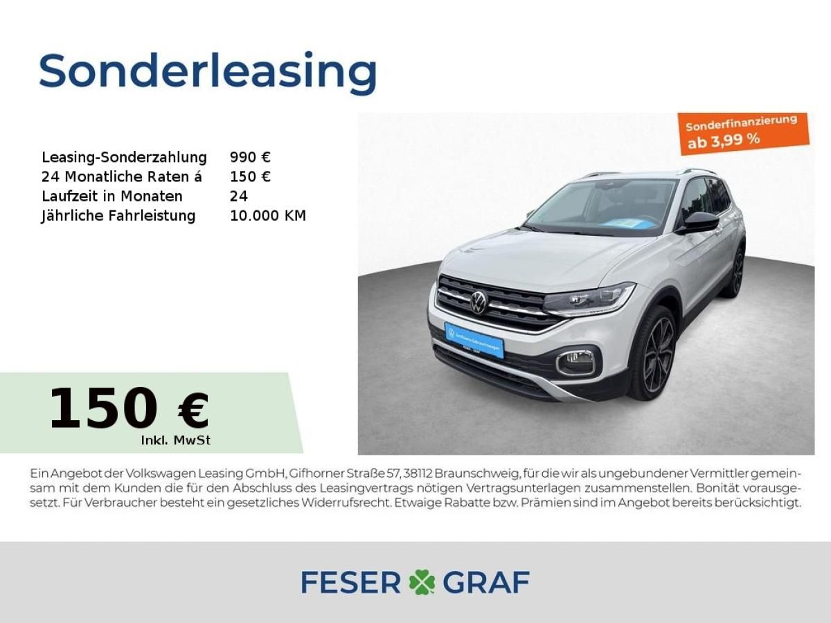 Volkswagen T-Cross Style 1.0 TSI AHK NAVI KAM APP LED Leasing