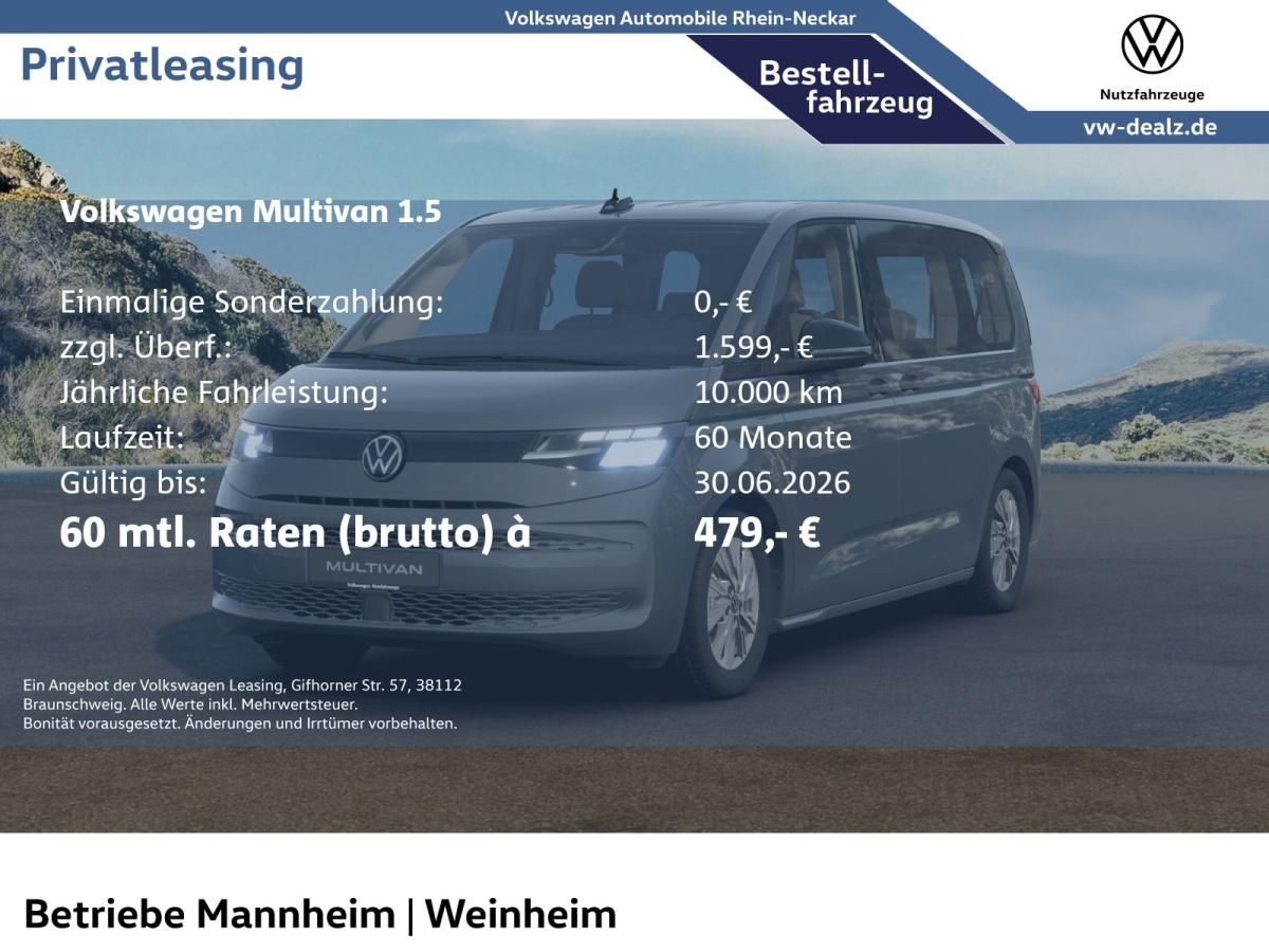 Volkswagen Multivan 1.5 eHybrid 4MOTION Klima ALU LED DAB Leasing