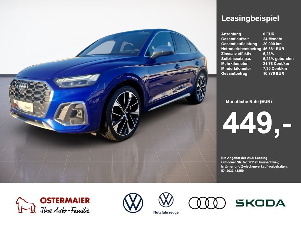 Audi SQ5 Sportback 3.0TDI 341PS QUATTRO B&O.HUD.STAND Leasing