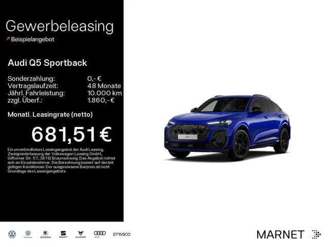 Audi Q5 Sportback e-hybrid quattro 220 k W S tronic