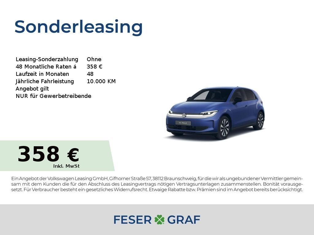 Volkswagen ID. Polo Style 211 PS 52 kWh 1-Gang-Automatik Leasing