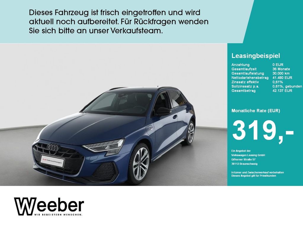 Audi A3 Sportback S line HUD*AHK*NAVI*MATRIX*SONOS*RF Leasing