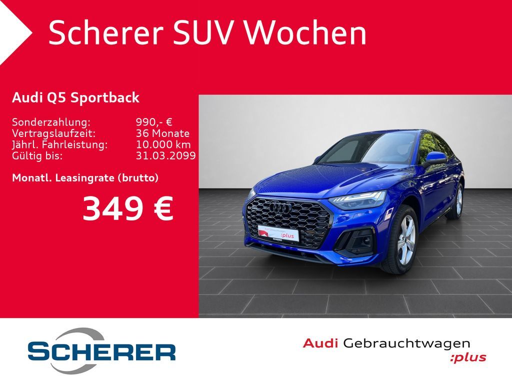 Audi Q5 Sportback S line 50 TDI 360°KAMERA AHK OPTIK- Leasing