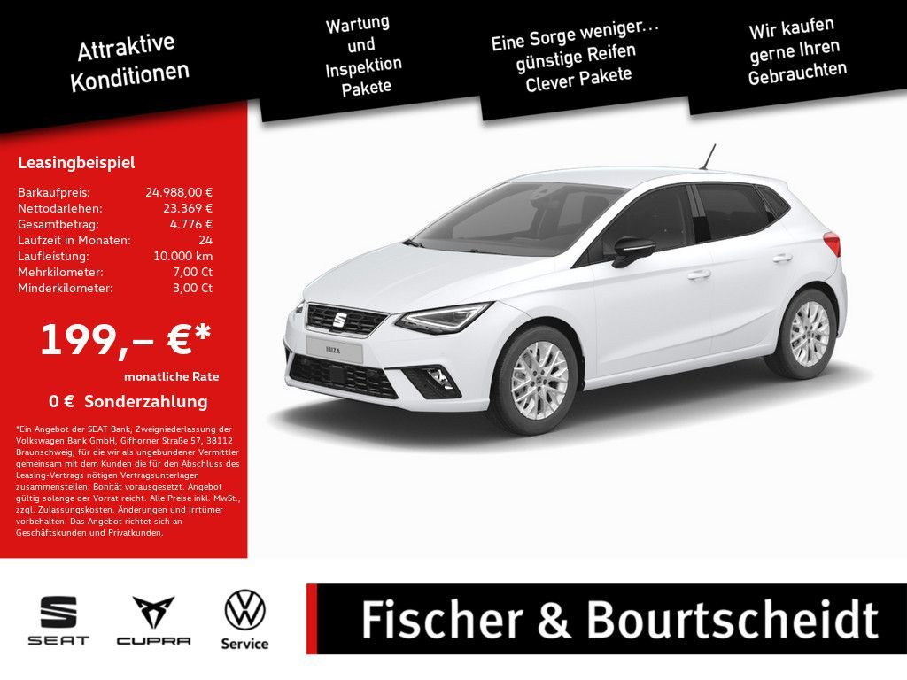 Seat Ibiza 1.5 TSI FR SHZ KAMERA NAVI ACC FACEL. LED Leasing