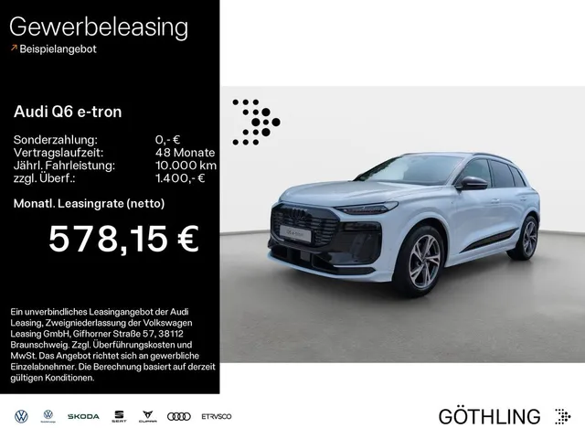 Audi Q6 e-tron S line performance 225 kW *LUFT*Wärmep