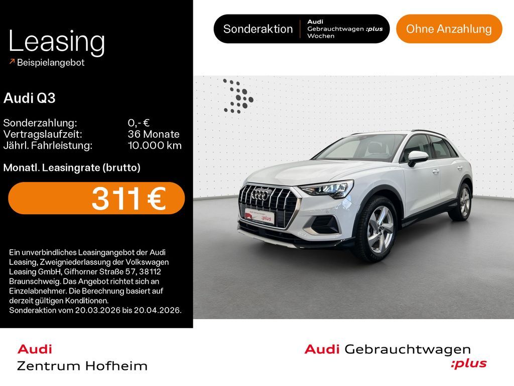 Audi Q3 35 TFSI advanced S tro*LED*Virtual*Navi+*Kame Leasing