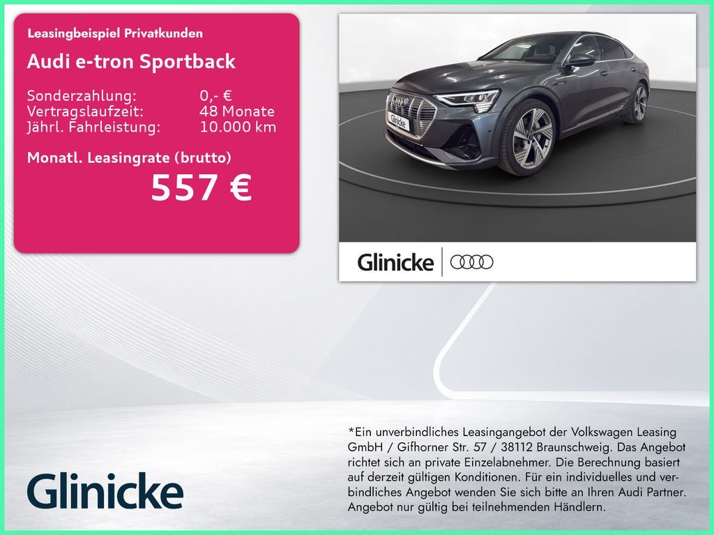 Audi e-tron Sportback 55 qu. S line AHK Pano Matrix L Leasing