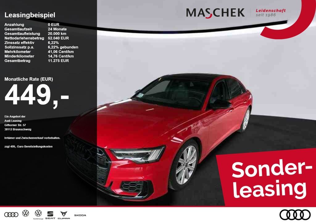 Audi S6 Limousine Sonderleasing Pano LM21 B&O Standh Leasing