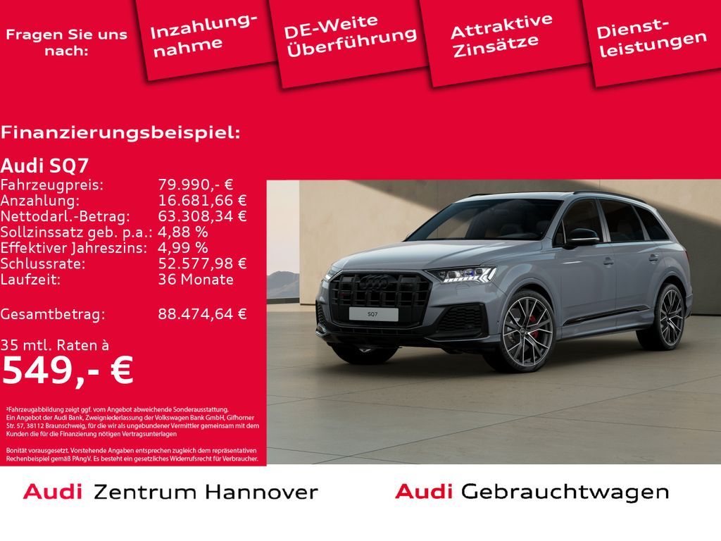 Audi SQ7 4.0 TFSI quattro competition plus Laser Pano Leasing