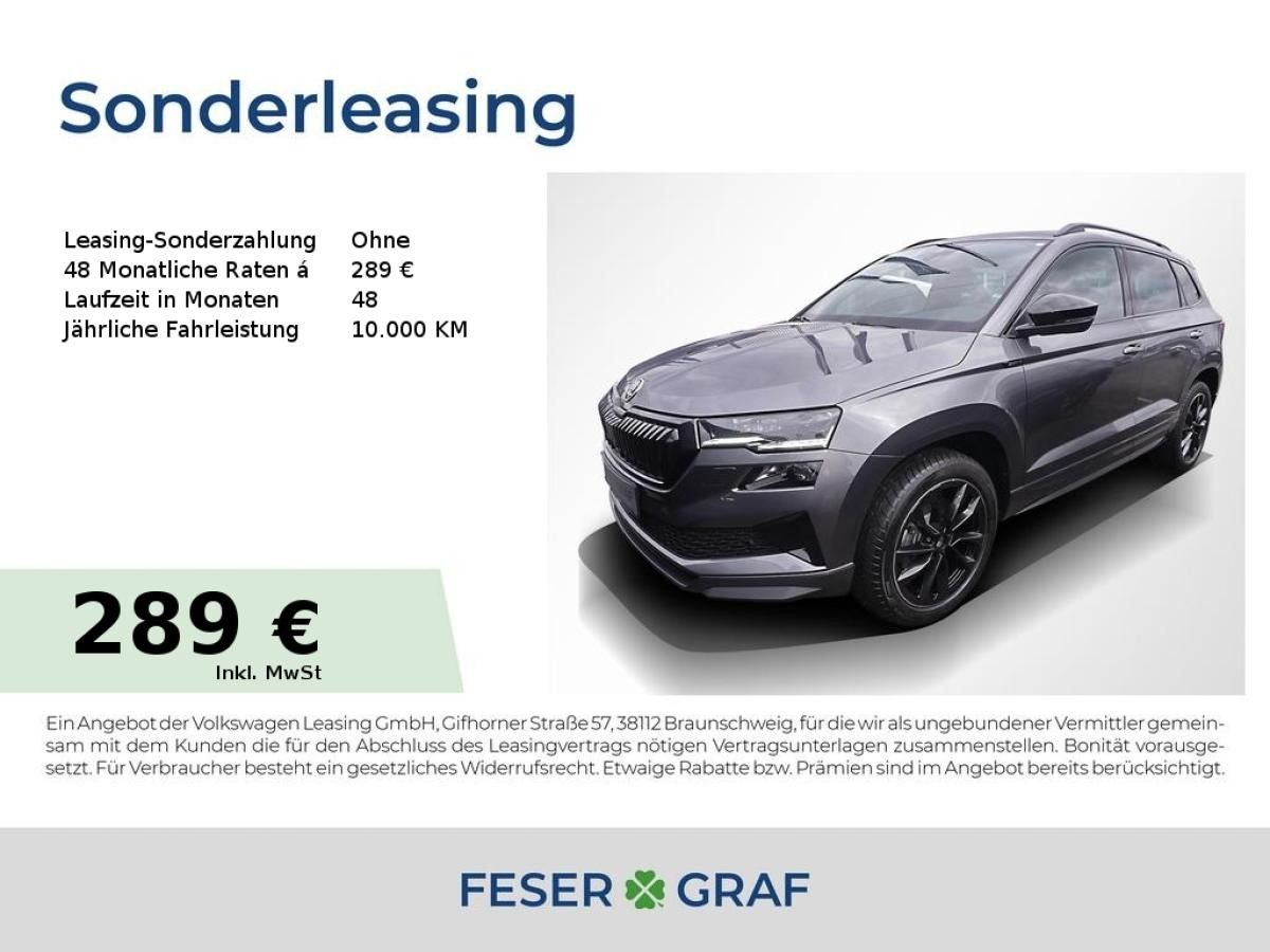 Skoda Karoq Sportline 1,5 TSI DSG, AHK,SHZ,NAVI Leasing
