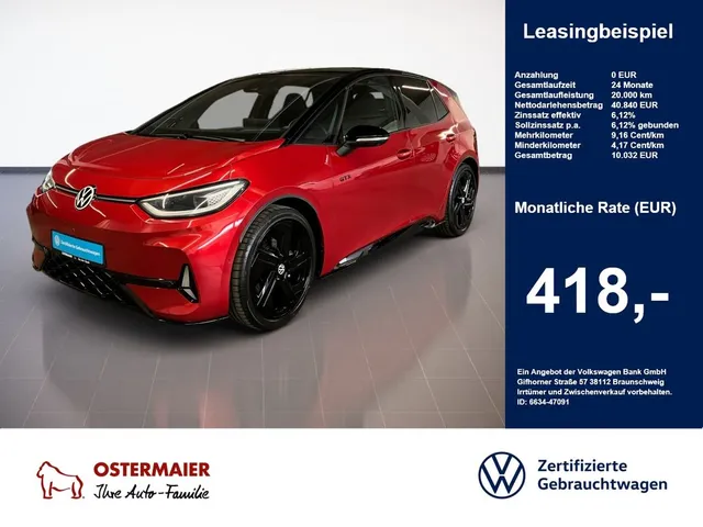 Volkswagen ID.3 GTX 326PS NP.69t..ACC.WÄRMEPUMPE.AREA-VIEW.