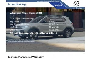 VW T-Cross Energy 1.0 l TSI DSG LED DAB Klima Navi Leasing