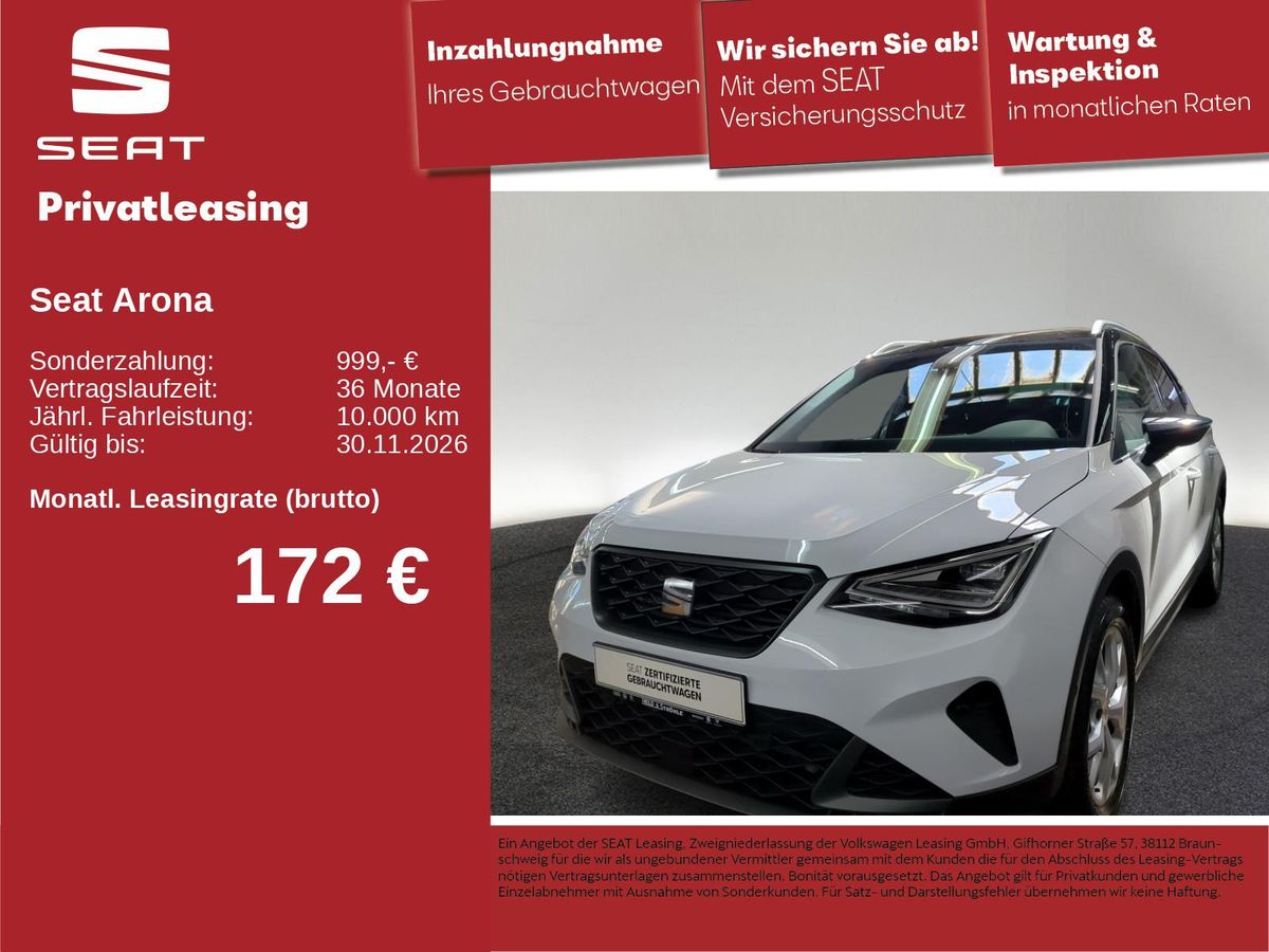 Seat Arona FR 1.5 TSI DSG ACC AHK LED NAVI RFK KEYL Leasing