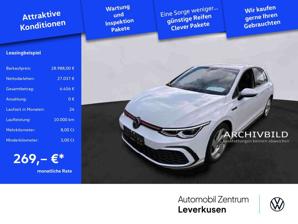 Volkswagen Golf VIII GTI DSG KAM VIRT CARPLAY SHZ LED PDC Leasing