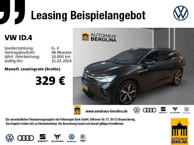 Volkswagen ID.4 GTX *IQ-MATRIX*ACC*AHK*AR-HuD*WärmeP*360°* Leasing