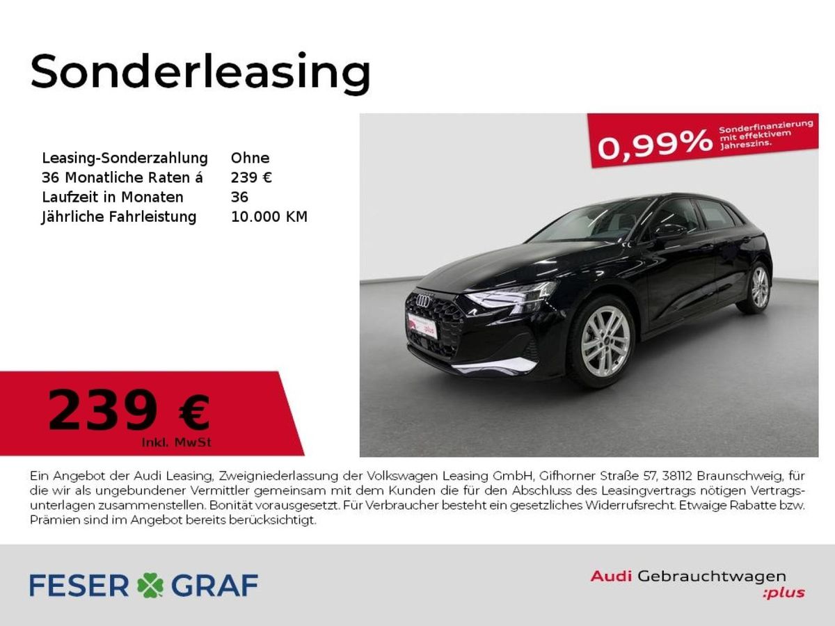 Audi A3 Sportback advanced 35 TFSI S tronic RFK LED A Leasing