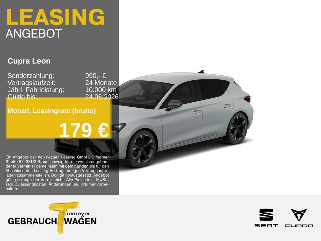 Cupra Leon 2.0 TDI DSG LM18 KAMERA NAVI SUPERSPORT Leasing