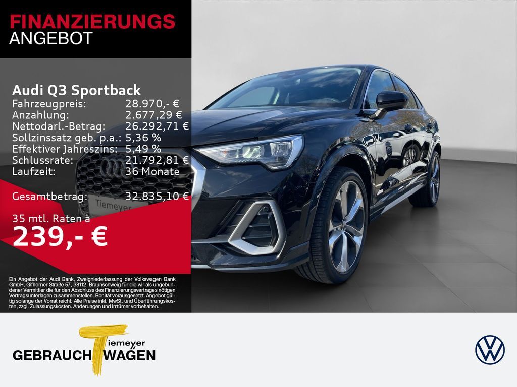 Audi Q3 Sportback 35 TDI LINE LM20 NAVI KAMERA AHK Leasing