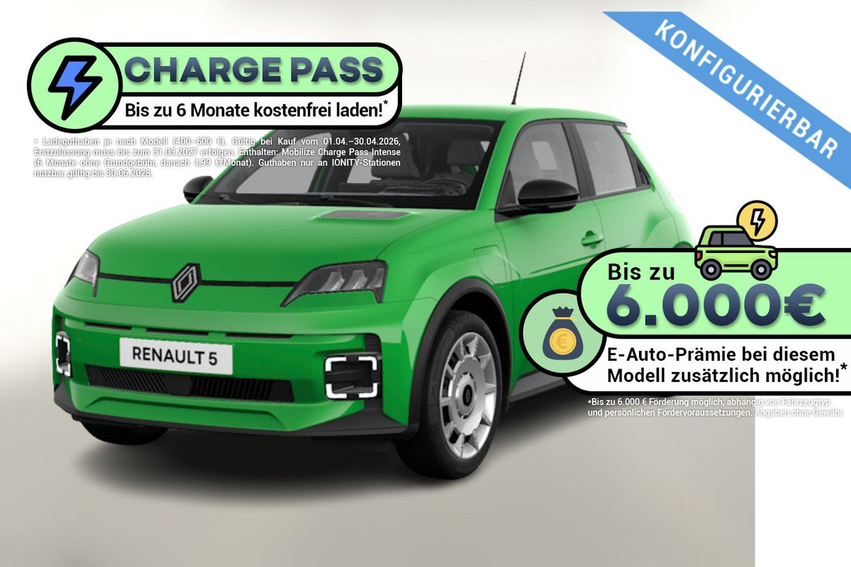 Renault 5 Evolution 150 Comfort Range Leasing privat Leasing