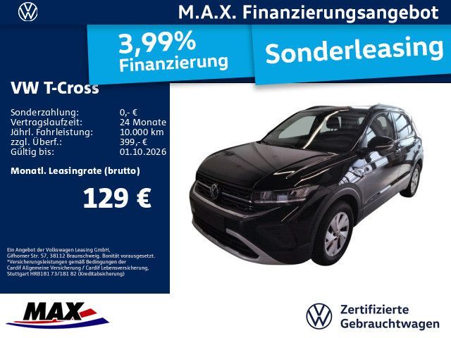 Volkswagen T-Cross 1.0 TSI LIFE LED+KAMERA+PDC+DCP+ACC Leasing