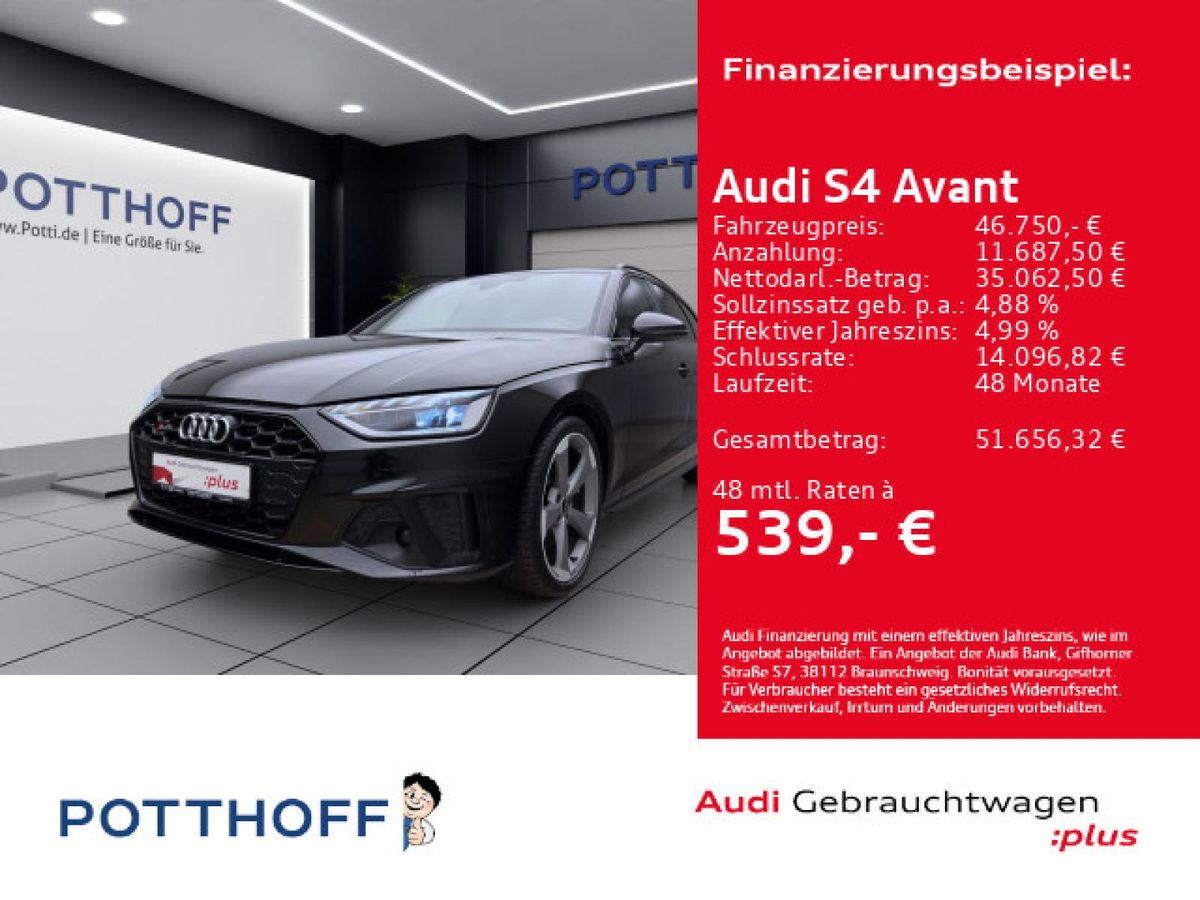 Audi S4 Avant Q PANO NAVI VIRTUAL SITZHZG PDC Leasing