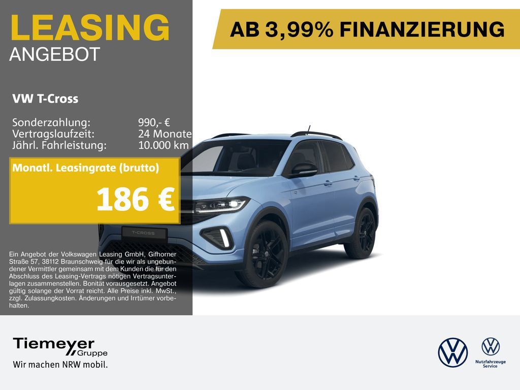 Volkswagen T-Cross 1.5 TSI DSG R-LINE BLACK LM18 MATRIX SOU Leasing