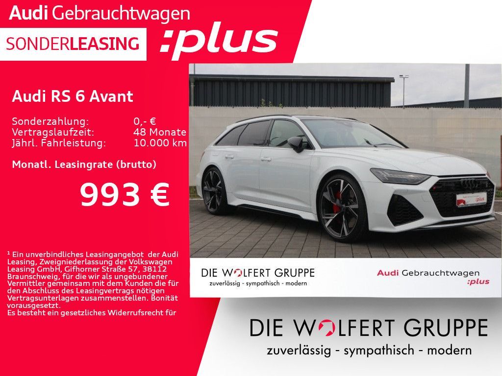 Audi RS 6 Avant RS-SPORTAGA*PANO*STANDHZG*360°*280KMH Leasing