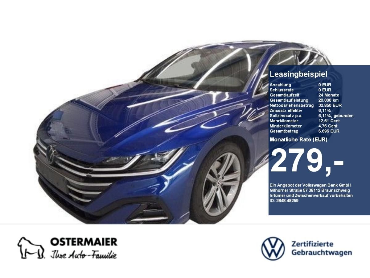 Volkswagen Arteon Shootingbrake R-LINE 2.0TDI DSG NP.77T ACC.5J-G.AHK.STHZG.KAMERA.NAVI+VC.HUD.PANO Leasing