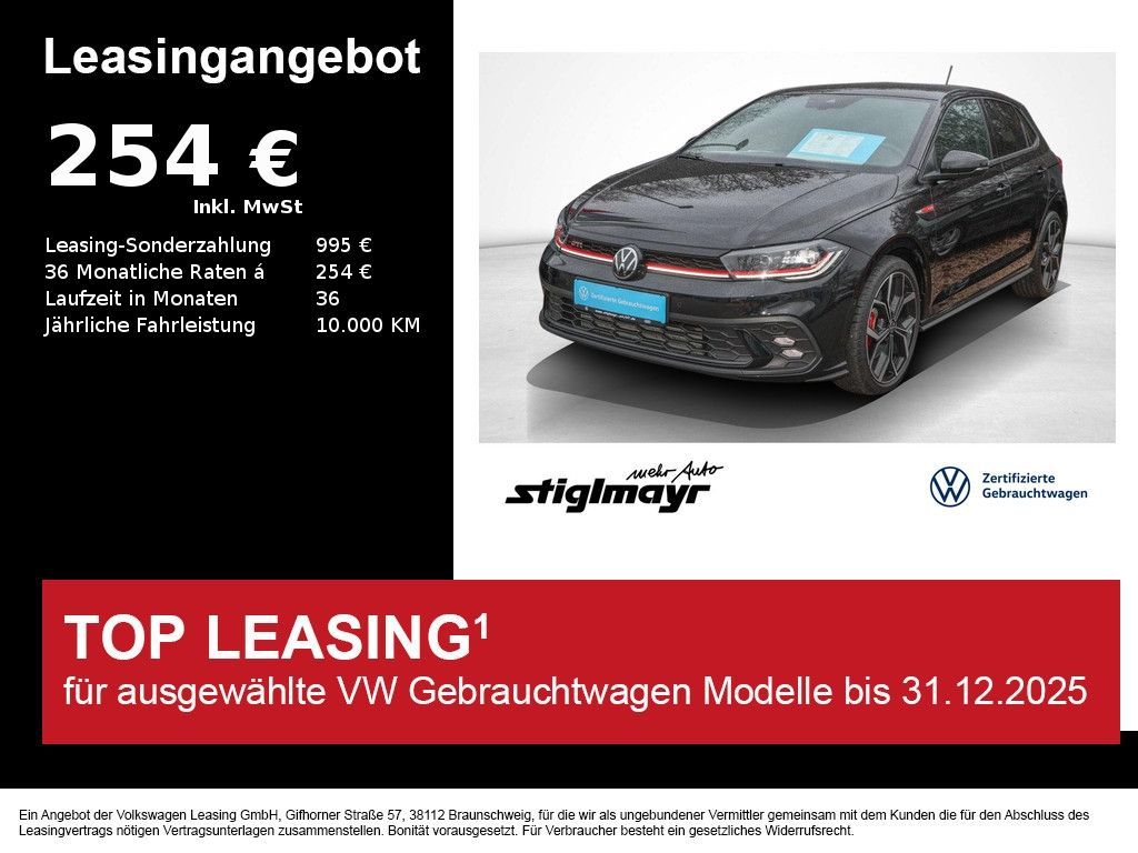 Volkswagen Polo GTI 2.0 TSI DSG BEATS+IQ-LIGHT+KAMERA+NAVI Leasing