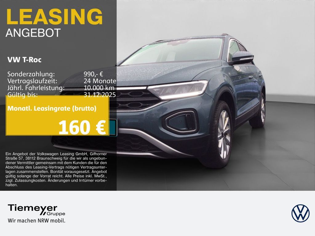 Volkswagen T-Roc 1.0 TSI LIFE LM17 NAVI SITZHZG PDC Leasing