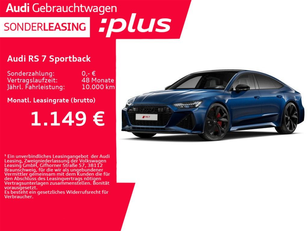 Audi RS 7 Sportback RS-SPORTAGA*PANO*STANDHZG*280KM/H Leasing