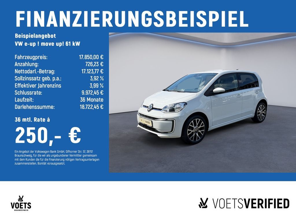 Volkswagen e-up ! move up! 61 kW SHZ+RearView+PDC Leasing