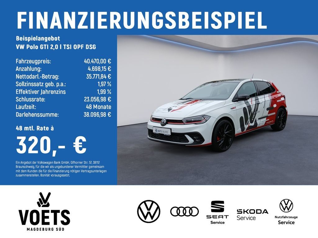 Volkswagen Polo GTI 2,0 l TSI OPF DSG PANO+SOUND+KAMERA Leasing