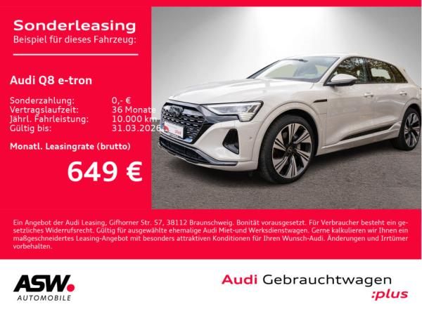 Audi Q8 50 e-tron S line quattr NAVI MATRIX UVP 99540 0,25% Versteuerung Leasing