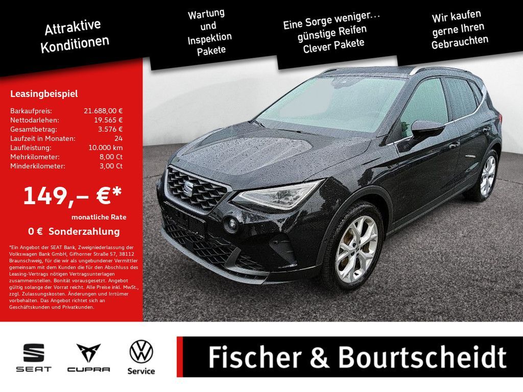 Seat Arona 1.0 TSI FR KAMERA NAVI AHK ACC FACEL. LED Leasing