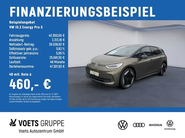 Volkswagen ID.3 Energy Pro S IQ.LIGHT+KEYLESS+TRAVELASSIST
