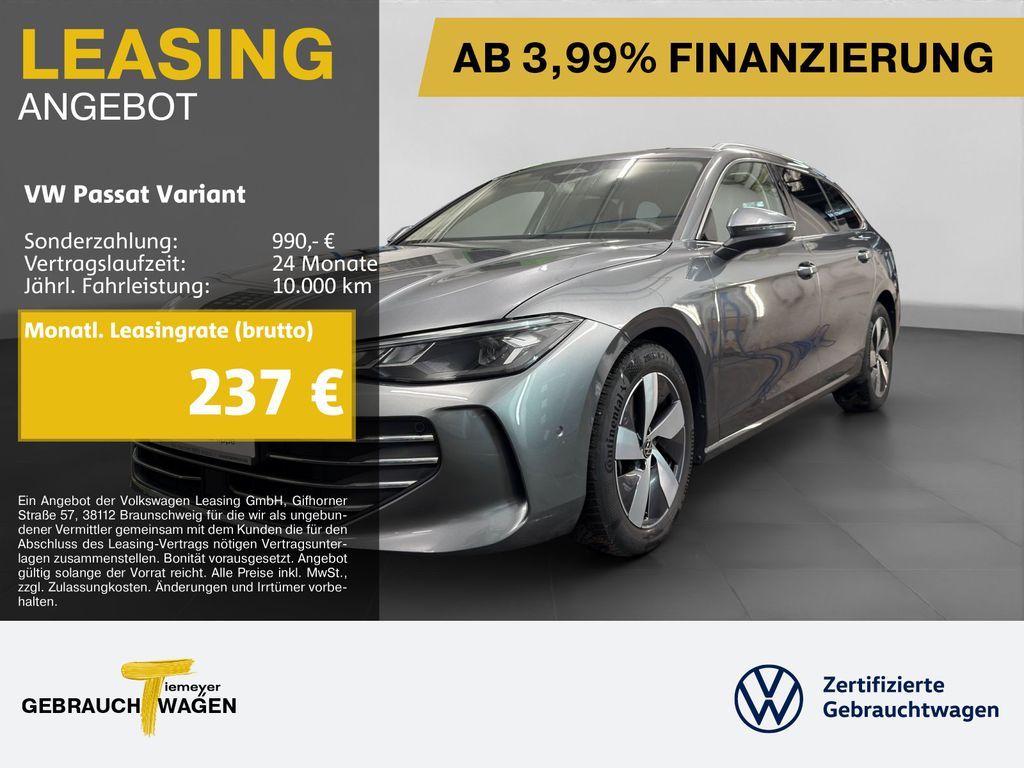 Volkswagen Passat Variant 2.0 TDI DSG BUSINESS LM17 LEDER S Leasing