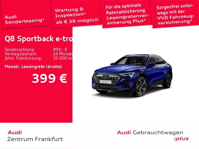 Audi Q8 Sportback e-tron 55 S-LINE PANO+B&O+MEMORY+HU Leasing