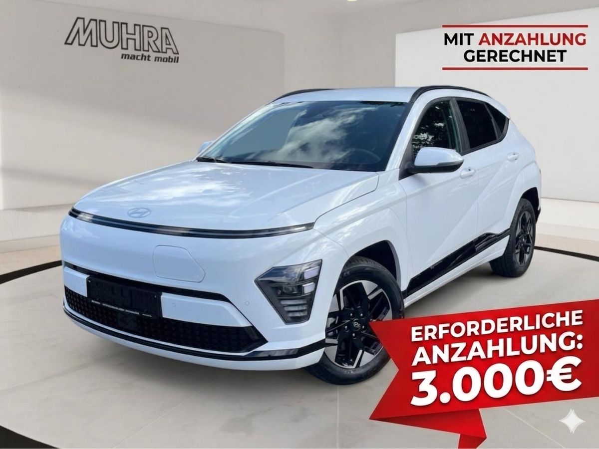 Hyundai KONA Elektro 49kWh TREND el.Heckklappe Wärmepumpe LED NAVI Leasing