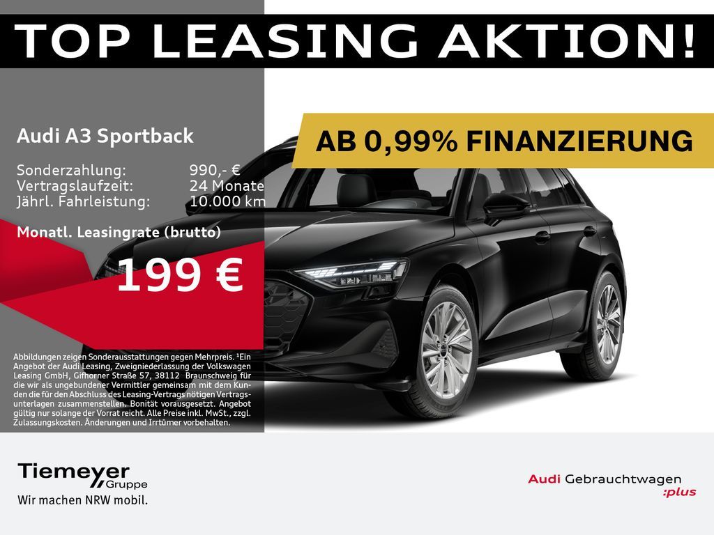 Audi A3 Sportback 30 TFSI LED KAMERA NAVI SOUND Leasing