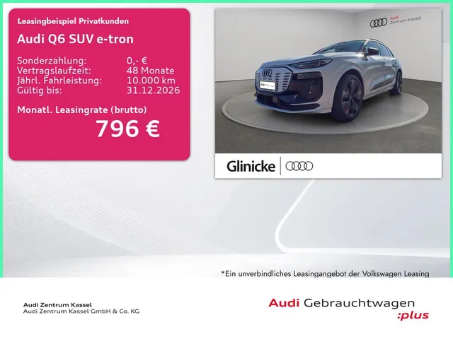 Audi Q6 SUV e-tron qu. S line Matrix LED HuD B&O Pano