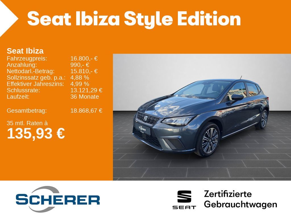 Seat Ibiza Style 1.0 TSI Full Link LED Scheinwerfer S Leasing