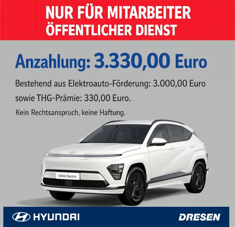 Hyundai Hyundai Kona Elektro Trend**NUR FÜR ÖFFENTL.DIENST** I 65 kWh I Wärmepumpe I LED I Navi I Sitzheizung COPY Leasing