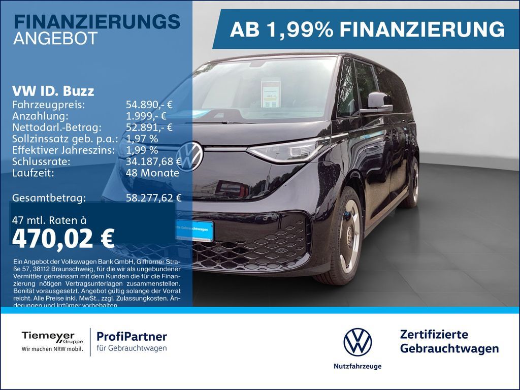 Volkswagen ID.Buzz LR LANG PRO SMART-GLAS-PANO 360 HuD Leasing