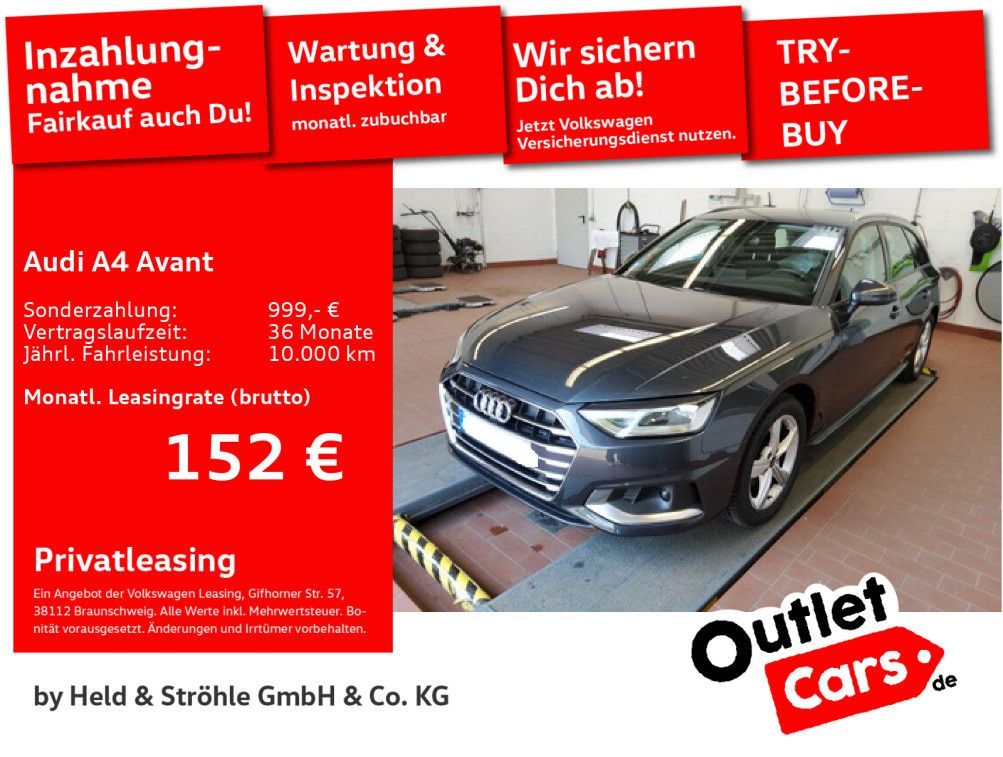 Audi A4 Avant advanced 30 TDI AHK LED NAVI SOUND Leasing