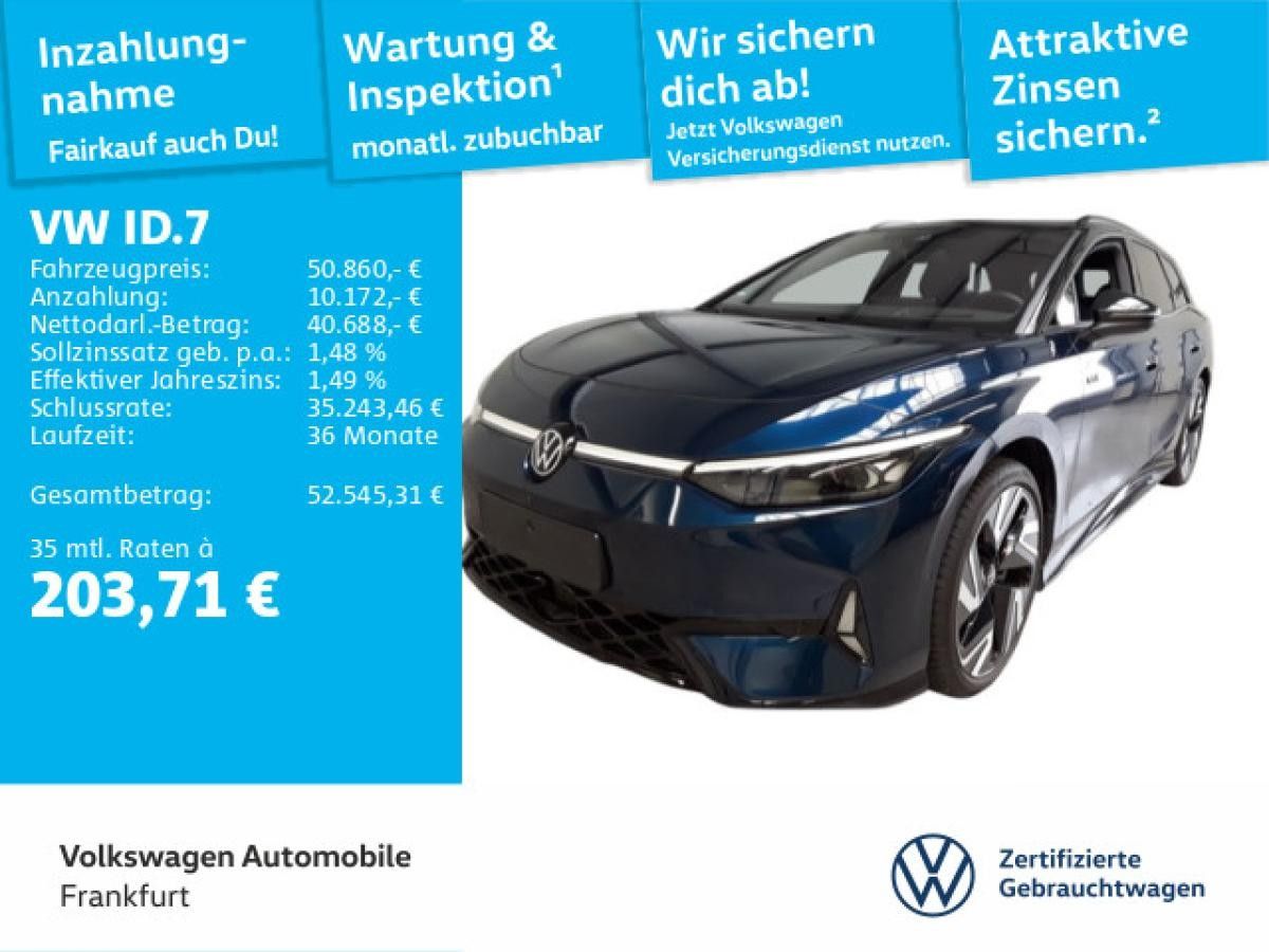 Volkswagen ID.7 Tourer GTX 4Motion Navi AHK IQ.LIGHT - LED-Matrix-Scheinwerfer DAB+ Leasing