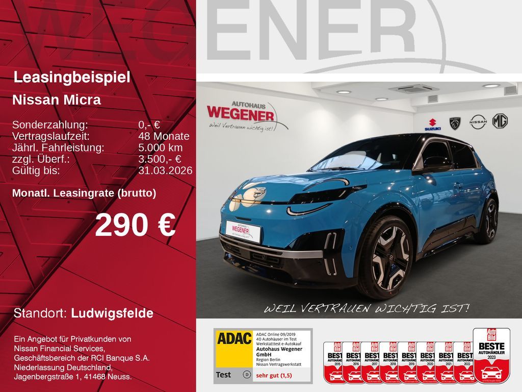Nissan MICRA 52 kWh EVOLVE Leasing